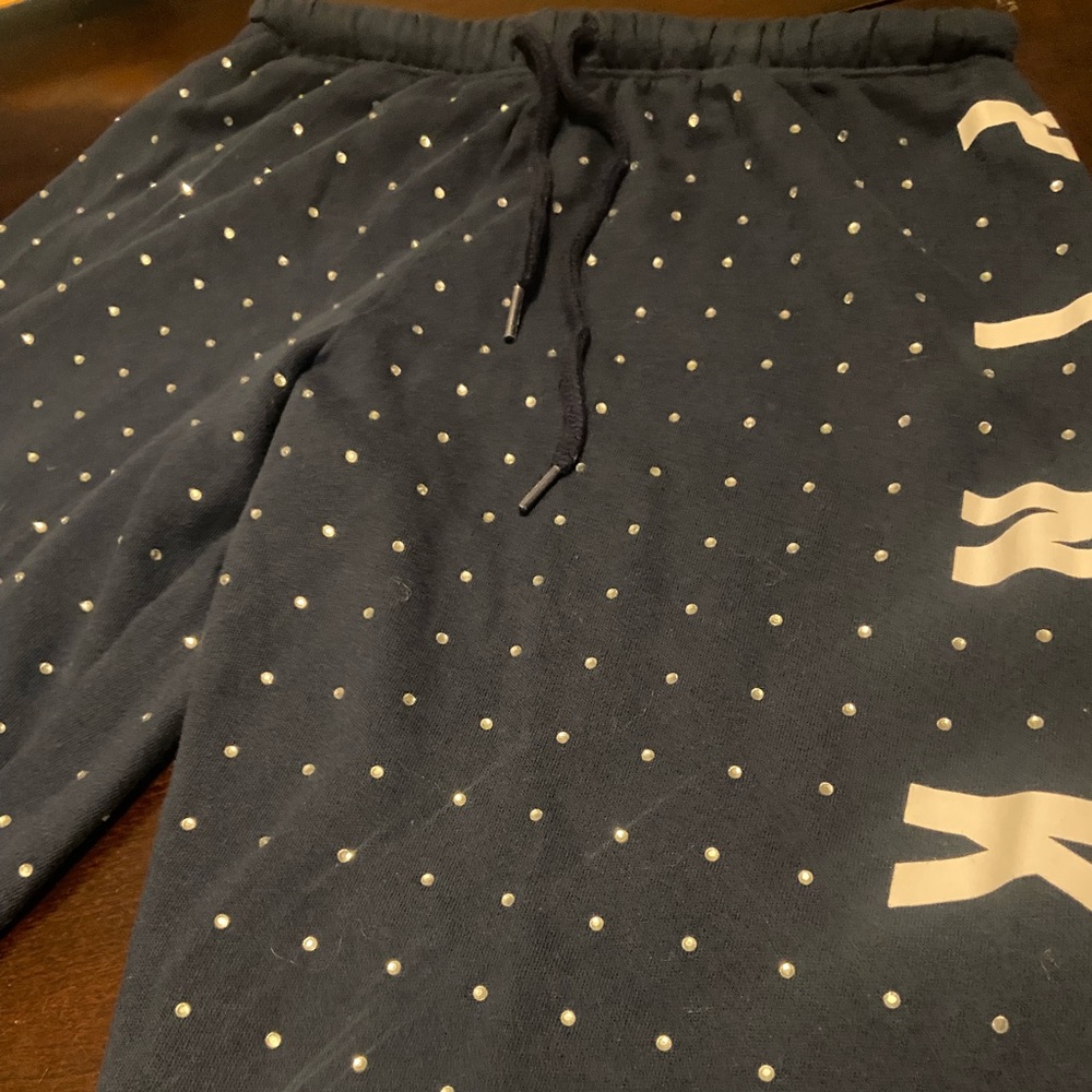Diamond blue sweatpants by pink ..Victoria secret